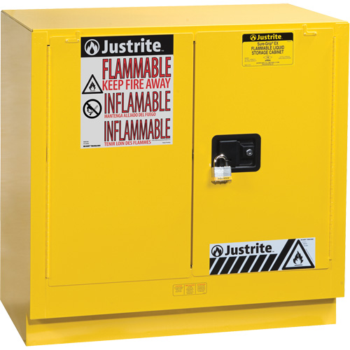 Sure-Grip&reg; EX Undercounter Flammable Safety Cabinet, 22 gal., 2 Door, 35" W x 35" H x 22" D Auto-Cam
