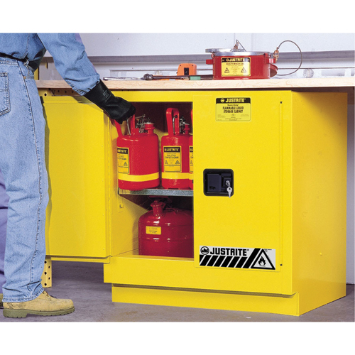 Sure-Grip&reg; EX Undercounter Flammable Safety Cabinet, 22 gal., 2 Door, 35" W x 35" H x 22" D Auto-Cam