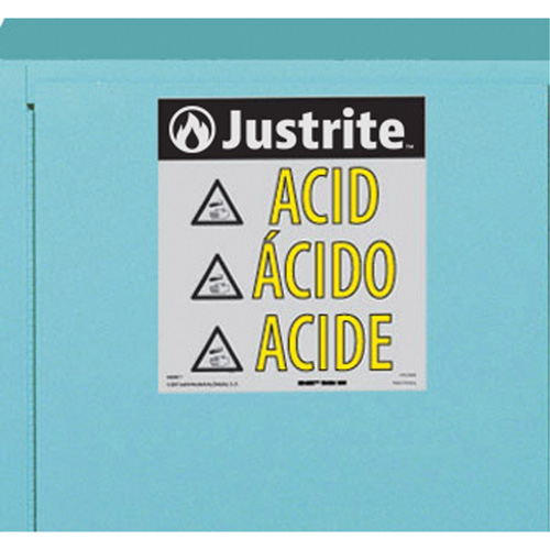 Armoires de s&eacute;curit&eacute; pour acides & produits corrosifs avec doublure ChemCor, 22 gal., 35" x 35" x 22" Auto-Cam