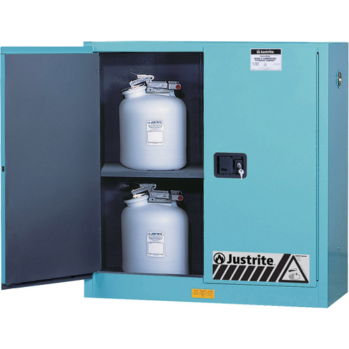 Armoires de s&eacute;curit&eacute; pour acides & produits corrosifs avec doublure ChemCor, 30 gal., 43" x 44" x 18" Auto-Cam
