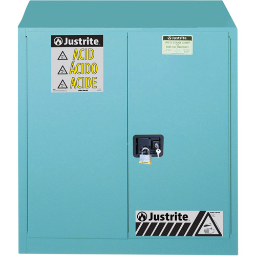 Armoires de s&eacute;curit&eacute; pour acides & produits corrosifs avec doublure ChemCor, 30 gal., 43" x 44" x 18" Auto-Cam