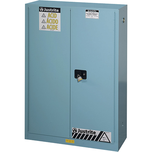 Armoires de s&eacute;curit&eacute; pour acides & produits corrosifs avec doublure ChemCor, 45 gal., 43" x 65" x 18" Auto-Cam