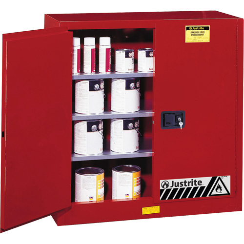 Sure-Grip&reg; EX Combustibles Safety Cabinet for Paint and Ink, 40 gal., 3 Shelves Auto-Cam