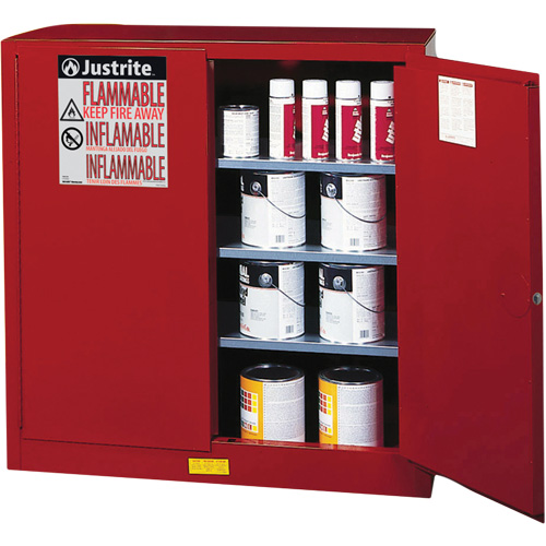 Sure-Grip&reg; EX Combustibles Safety Cabinet for Paint and Ink, 40 gal., 3 Shelves Auto-Cam