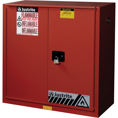 Armoire de s&eacute;curit&eacute; pour la peinture et les encres combustibles EX Sure-Grip, 40 gal., 3 tablettes Auto-Cam