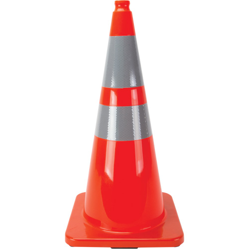 Recessed Cones, 28", Orange, 4" & 6" Reflective Collar(s) Auto-Cam