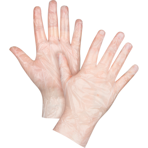 Gants jetables &eacute;conomiques, Petit, Poly&eacute;thyl&egrave;ne, 1 mil, Sans poudre, Transparent Auto-Cam