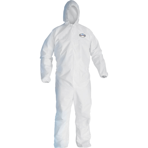 Kleenguard A40 Coveralls, Medium, White, Microporous Auto-Cam