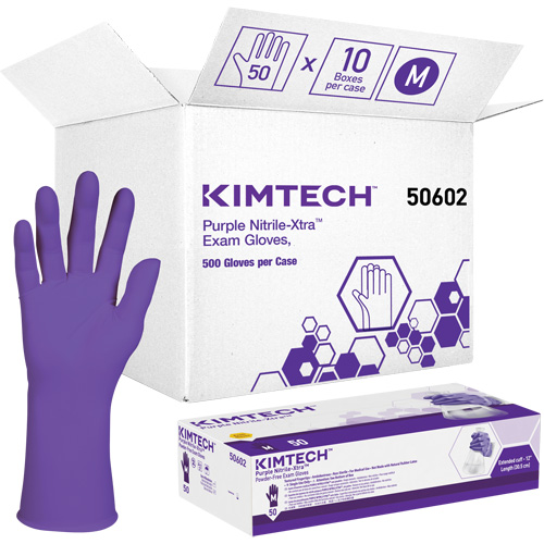 Kimtech Examination Gloves, Medium, Nitrile, 6-mil, Powder-Free, Purple, Class 2 Auto-Cam