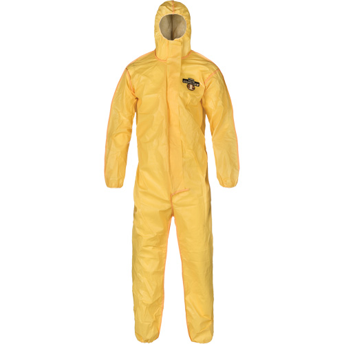 ChemMax 1 Coveralls, Small, Yellow Auto-Cam