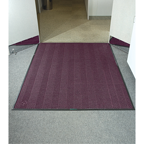 Waterhog&reg; Eco Elite Matting, Wiper/Scraper, 6' x 6' x 3/8", Maroon Auto-Cam