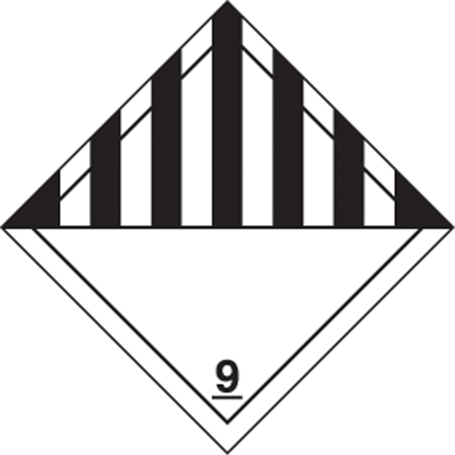 &eacute;tiquettes d'exp&eacute;dition TMD, Classe 9, Mati&egrave;res dangereuses diverses, Vinyle Auto-Cam