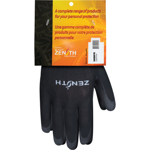 Ultimate Dexterity Coated Gloves, 9/Large, Polyurethane Coating, 13 Gauge, Polyester Shell Auto-Cam