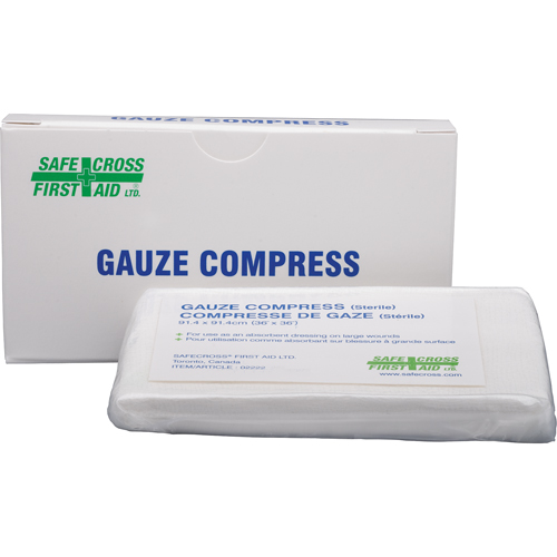 Compresses de gaze, Tampon, 36" lo x 36" la, St&eacute;rile, Dispositif m&eacute;dical Classe 1 Auto-Cam