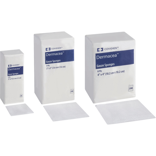 &eacute;ponges de gaze, Tampon, 2" lo x 2" la, Dispositif m&eacute;dical Classe 1 Auto-Cam