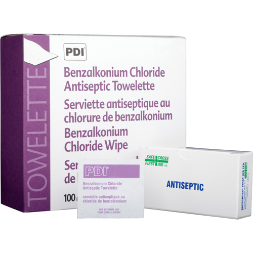 Benzalkonium Chloride Wipes, Towelette, Antiseptic Auto-Cam