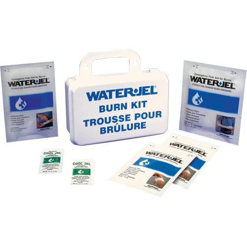 Trousses d'urgence pour brûlures Water Jel, Boîte en plastique de 10 unit&eacute;s, Classe 2 Auto-Cam