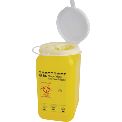 BD Sharps Collectors, 1.4 L  Capacity Auto-Cam