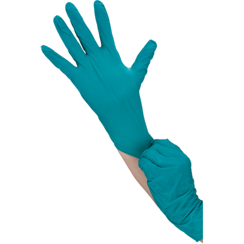 TouchNTuff Disposable Gloves, 7, Nitrile, 5-mil, Powdered, Green Auto-Cam