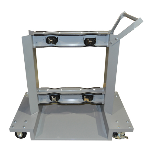 Mobile Cylinder Supports, Polyolefin Wheels, 24" W x 40" L Base, 1600 lbs. Auto-Cam