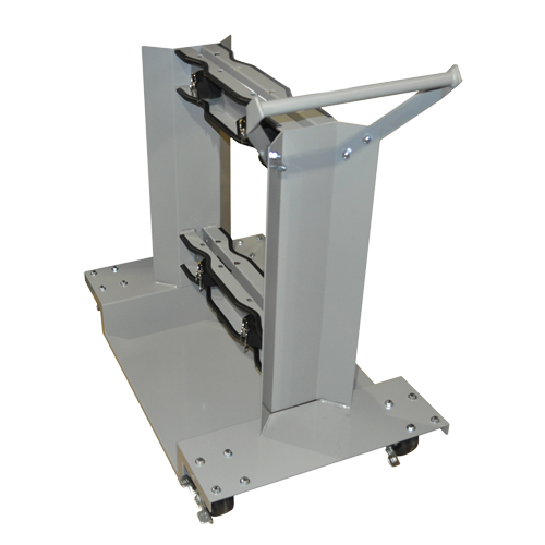 Mobile Cylinder Supports, Polyolefin Wheels, 24" W x 40" L Base, 1600 lbs. Auto-Cam
