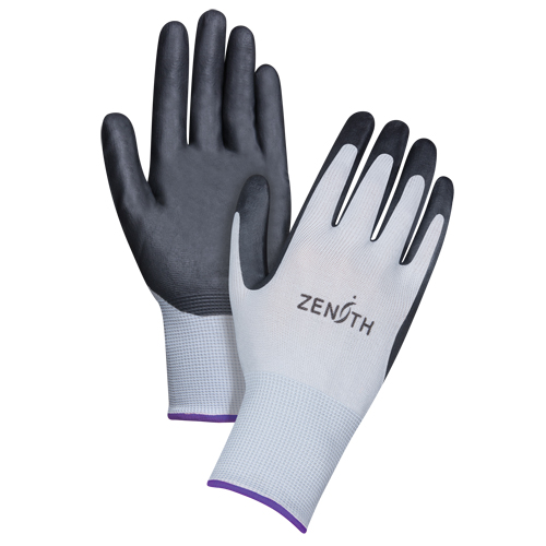 Gants l&eacute;gers enduits et respirants, 6/T-petit, R&ecirc;vetement Mousse de nitrile, Calibre 13, Enveloppe en Polyester Auto-Cam