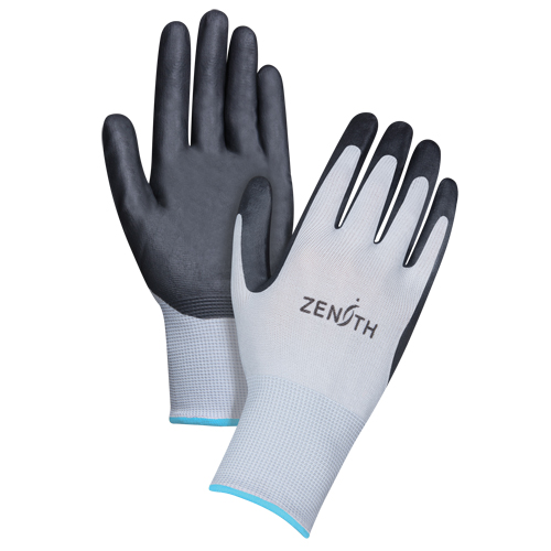 Lightweight Breathable Coated Gloves, 10/X-Large, Foam Nitrile Coating, 13 Gauge, Polyester Shell Auto-Cam