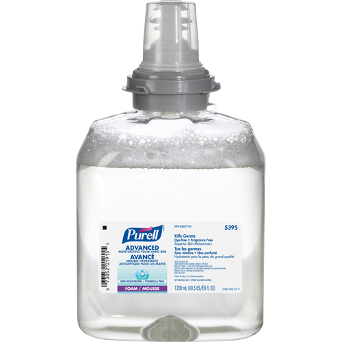 D&eacute;sinfectant pour les mains avanc&eacute; en mousse hydratante TFX, 1200 ml, Cartouche de recharge, 70 % alcool Auto-Cam
