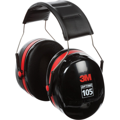 Peltor Optime 105 Series Earmuffs, Headband, 30 NRR dB Auto-Cam