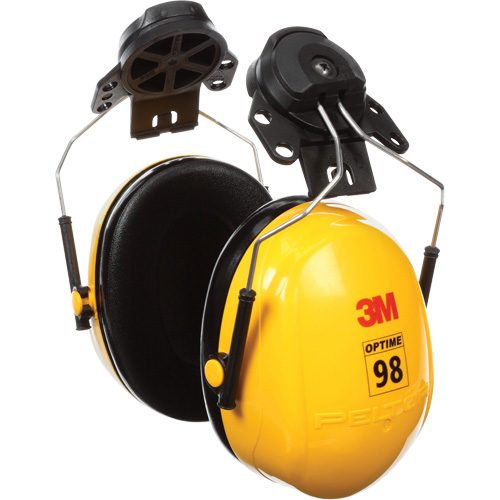 Peltor Optime 98 Series Earmuffs, Cap Mount, 23 NRR dB Auto-Cam