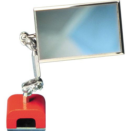Inspection Mirror, Rectangular, 3-1/2" L x 2" W, Telescopic Auto-Cam