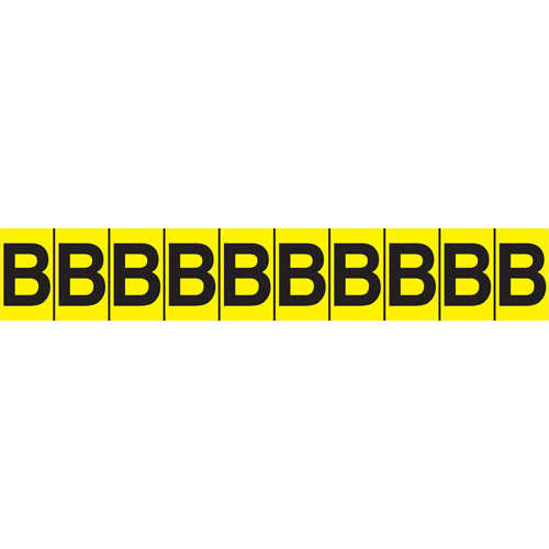 Individual Adhesive Letter Markers, E, 1" H, Black on Yellow Auto-Cam