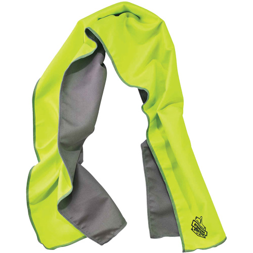 Serviette de refroidissement en microfibre Chill-Its 6602MF, Lime haute visibilit&eacute; Auto-Cam
