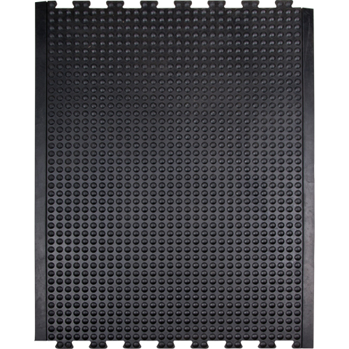 Tapis antifatigue en d&ocirc;me, &agrave; bulles, 3' x 4' x 1/2", Noir, Caoutchouc Auto-Cam