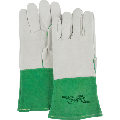 Gants de soudage TIG de premi&egrave;re qualit&eacute;, Cuir fleur de vache, Taille Moyen Auto-Cam