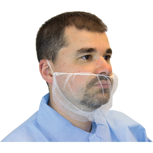 Mesh Beard Nets, Polyester, White Auto-Cam