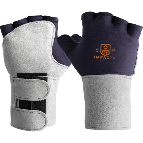 Anti-Impact Glove With Wrist Support, Large, Synthetic Palm, Slip-On Cuff Auto-Cam