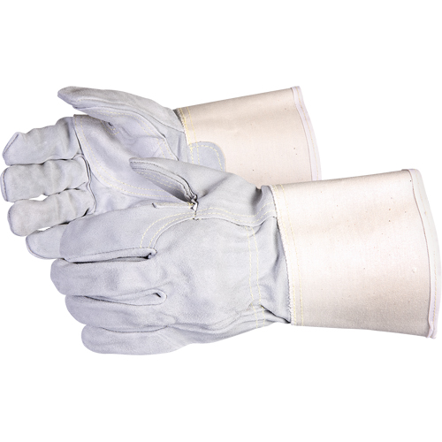 Endura&reg; Premium Cut-Resistant Fitters Gloves, Medium, Split Cowhide Palm Auto-Cam