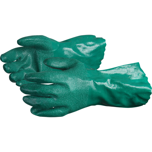 Gants Chemstop avec prise en poudre de c&eacute;ramique, Taille Moyen/8, 12" lo, Nitrile, Doublure en Jersey de coton, 40-mil Auto-Cam
