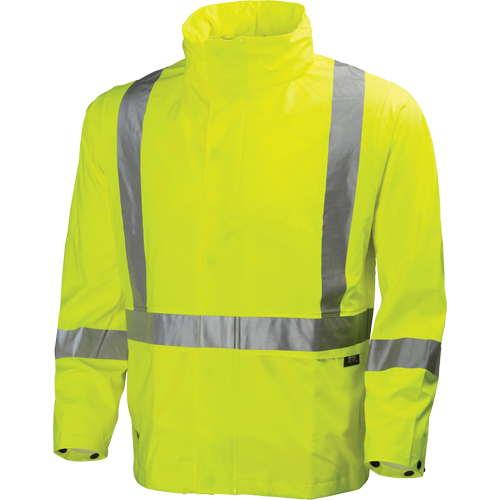 Veste imperm&eacute;able Narvik , Polyester, Jaune lime haute visibilit&eacute;, Petit Auto-Cam