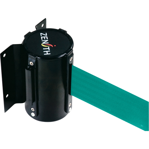 Wall Mount Barrier, Steel, Screw Mount, 7', Green Tape Auto-Cam