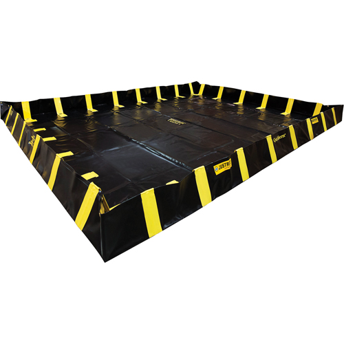 Bermes de confinement avec supports int&eacute;rieurs de parois QuickBerm , Capacit&eacute; 1795 gal., 12' la x 20' lo x 12" h, Support &agrave; encliqueter Auto-Cam