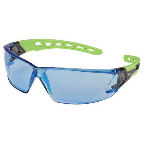 Z2500 Series Safety Glasses, Blue Lens, Anti-Scratch, ANSI Z87+/Meets/Exceeds CSA Z94.3 Auto-Cam