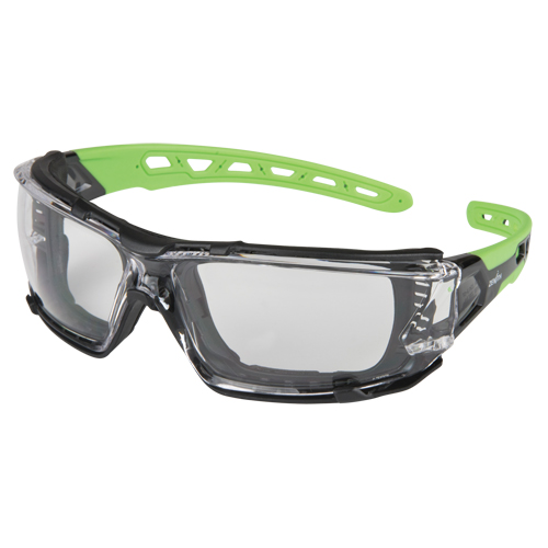 Z2500 Series Safety Glasses with Foam Gasket, Clear Lens, Anti-Scratch, ANSI Z87+/Meets/Exceeds CSA Z94.3 Auto-Cam