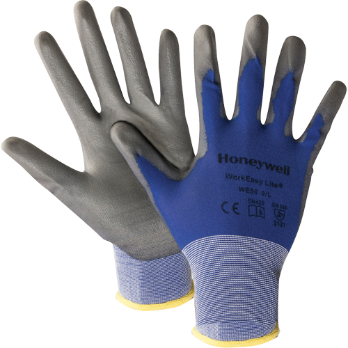 Gants mod&egrave;le WE50 Lite North Workeasy, 9/Grand, R&ecirc;vetement Polyur&eacute;thane, Calibre 18, Enveloppe en Nylon Auto-Cam