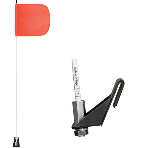 Tiges de s&eacute;curit&eacute; pour travaux l&eacute;gers Safety Whip, Fixation Fen&ecirc;tre, Hauteur 5', Orange Auto-Cam