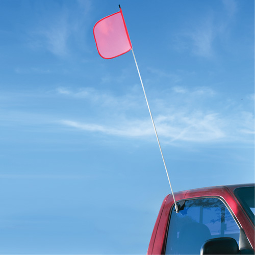 Tiges de s&eacute;curit&eacute; pour travaux l&eacute;gers Safety Whip, Fixation Fen&ecirc;tre, Hauteur 5', Orange Auto-Cam