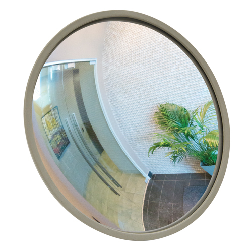 Convex Mirror with Bracket, Indoor/Outdoor, 12" Diameter Auto-Cam