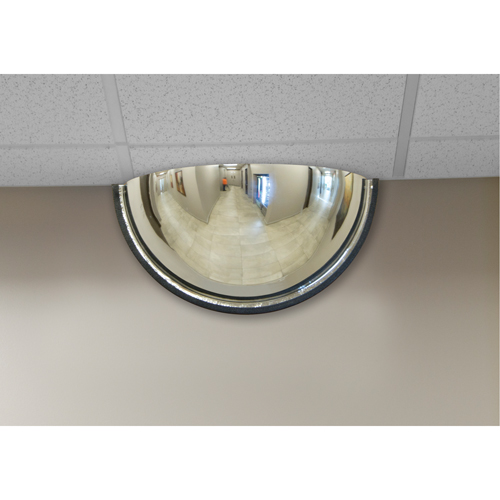 Miroir en d&ocirc;me 180°, Demi-d&ocirc;me, Dessus ferm&eacute;, Diam&egrave;tre 18" Auto-Cam