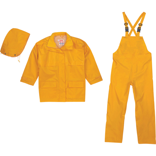 Open Road&reg; 150D Rip-Stop 3-Piece Rain Suit, Polyester, 3X-Large, Yellow Auto-Cam